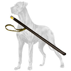 Plastic Great Dane stick covered with leather