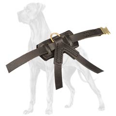 Anti-Rubbing Leather Dog Harness Back Felt Padding