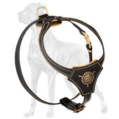 Durable Leather Dog Harness Puppy
