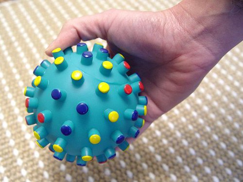 Bright Color Making Noise Rubber Ball for Great Dane 4 4/5 inch (12 cm) - TT8