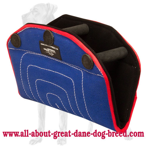 French Linen Great Dane Bite Builder with 3 Inside Handles