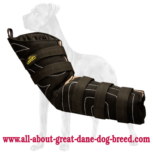 French Linen Bite Protection Sleeve for Great Dane Breed - Click Image to Close