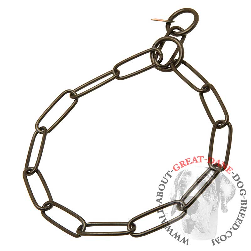 Great Dane Herm Sprenger Black Stainless Steel Fur Saver - 1/9 inch (3 mm)