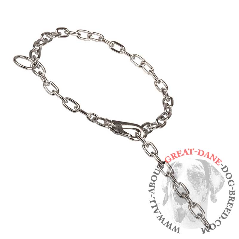 Great Dane Chrome Plated Fur Saver Collar - 1/9 inch (3 mm)