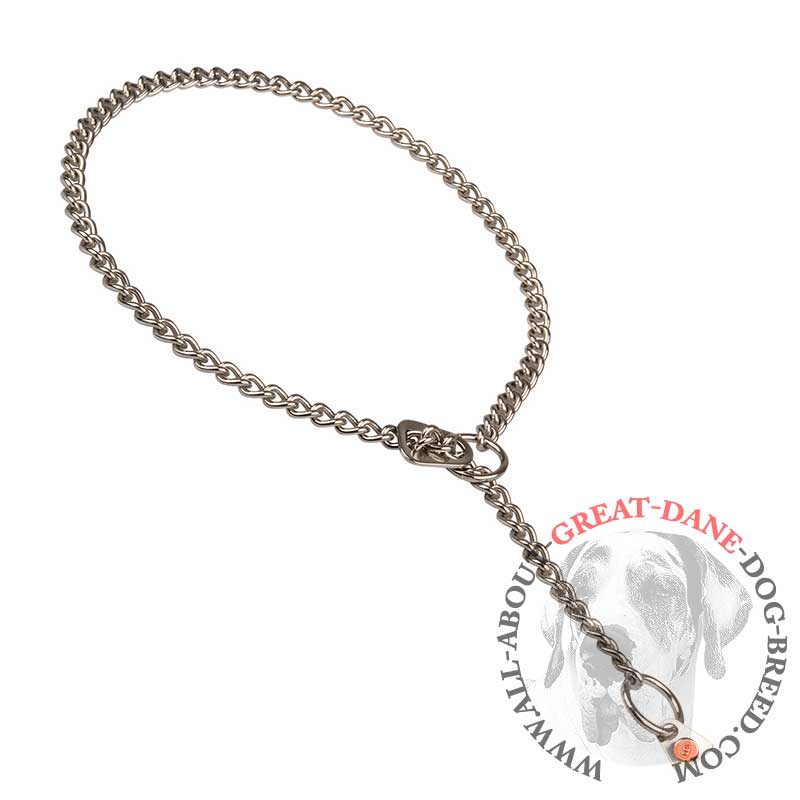 Great Dane Stainless Steel Choke Chain Collar - 1/10 inch (2.5 mm)