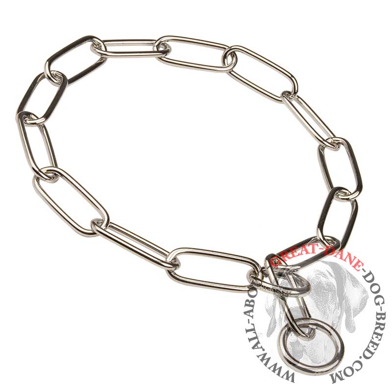 Chrome Plated Fur Saver - Great Dane Collar - 1/6 inch (4.0 mm)