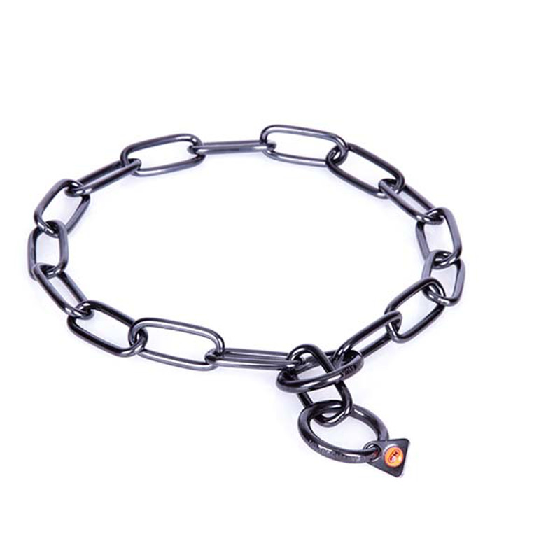 "Under Control" Herm Sprenger Black Stainless Steel Chain Great Dane Collar - Click Image to Close