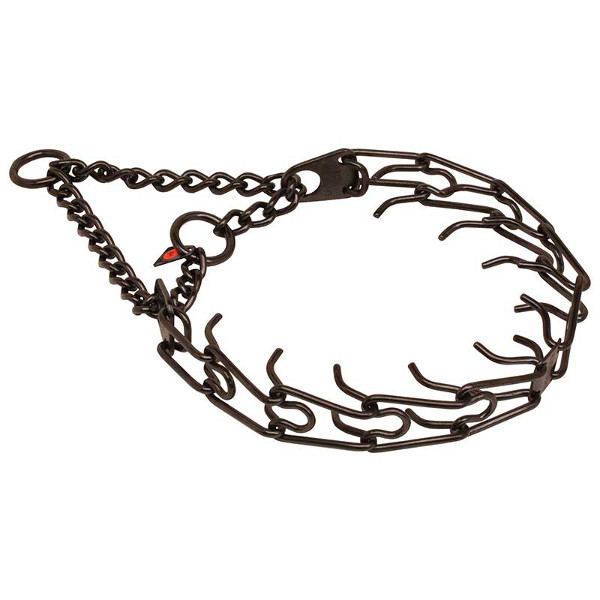 Strong Herm Sprenger Great Dane Pinch Collar of Black Stainless Steel - 2.25 mm (1/11 inch)