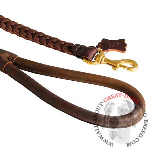 Great Dane leather leash