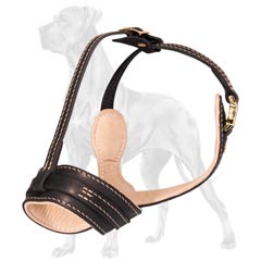 Soft Leather Great Dane Muzzle 