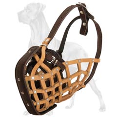 Durable Comfortable Leather Dog Muzzle