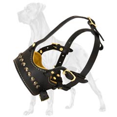 Comfortable Leather Dog Muzzle